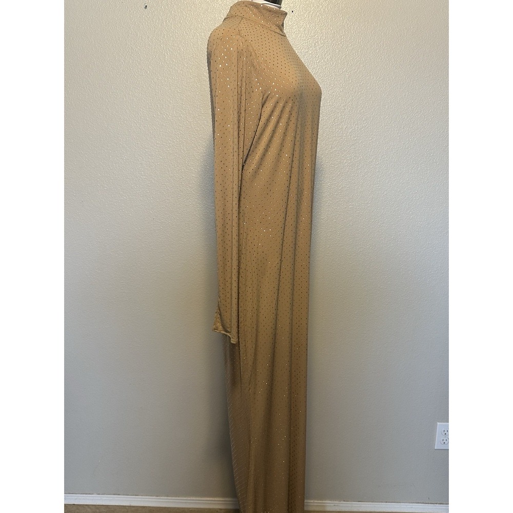 NWT Show Me Your Mumu All Out Maxi Dress Taupe Size XL Stretch Rhinestone - Picture 6 of 9